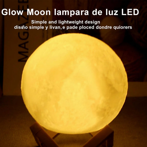 Moon Lamp LED Night Light Battery Powered with Stand Starry Lamp for Bedroom Decor Night Lights Kids Gift Moon Lamp